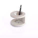 Portapenne portacarte in pietra, accessori da scrivania di design.